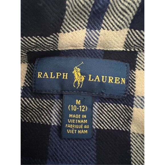 Ralph Lauren kids classic flannel Shirt size M - Picture 4 of 8